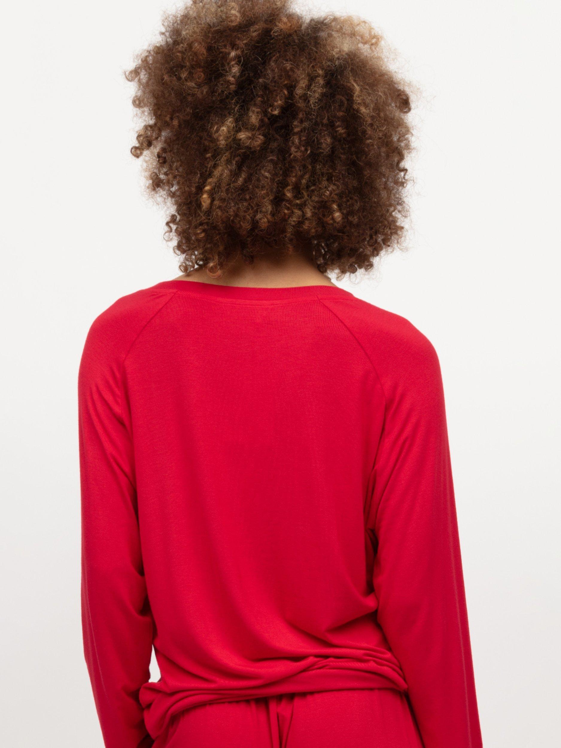 Product image 3 of 4, which shows Cyberjammies Montana Slouch Jersey Pyjama Top, Red, 6