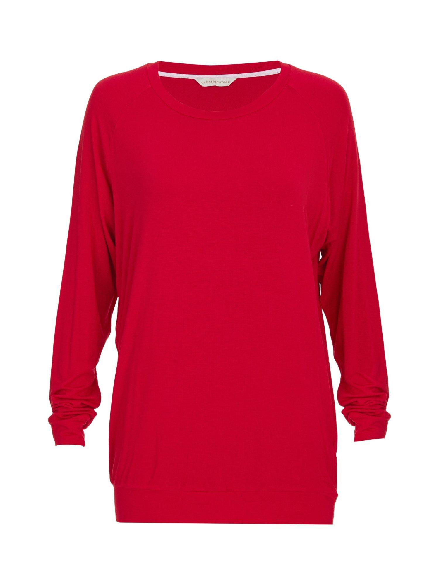 Product image 4 of 4, which shows Cyberjammies Montana Slouch Jersey Pyjama Top, Red, 6
