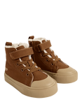 JoJo Maman Bébé Kids' Canvas High Top Trainers, Brown