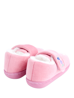 Monsoon Kids' Bunny Slippers, Pink - view 2, Pink