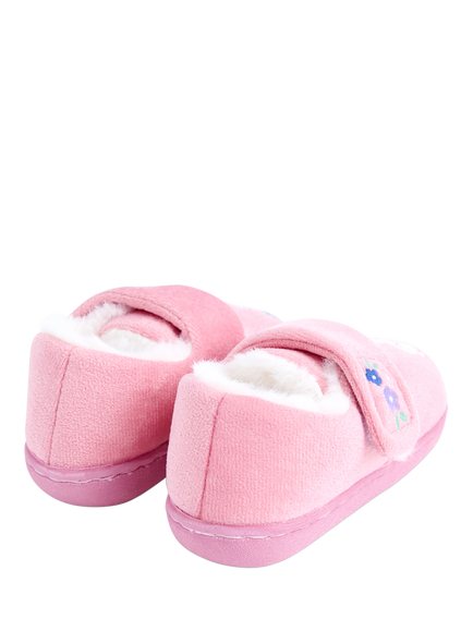 Monsoon Kids' Bunny Slippers, Pink - view 2, Pink