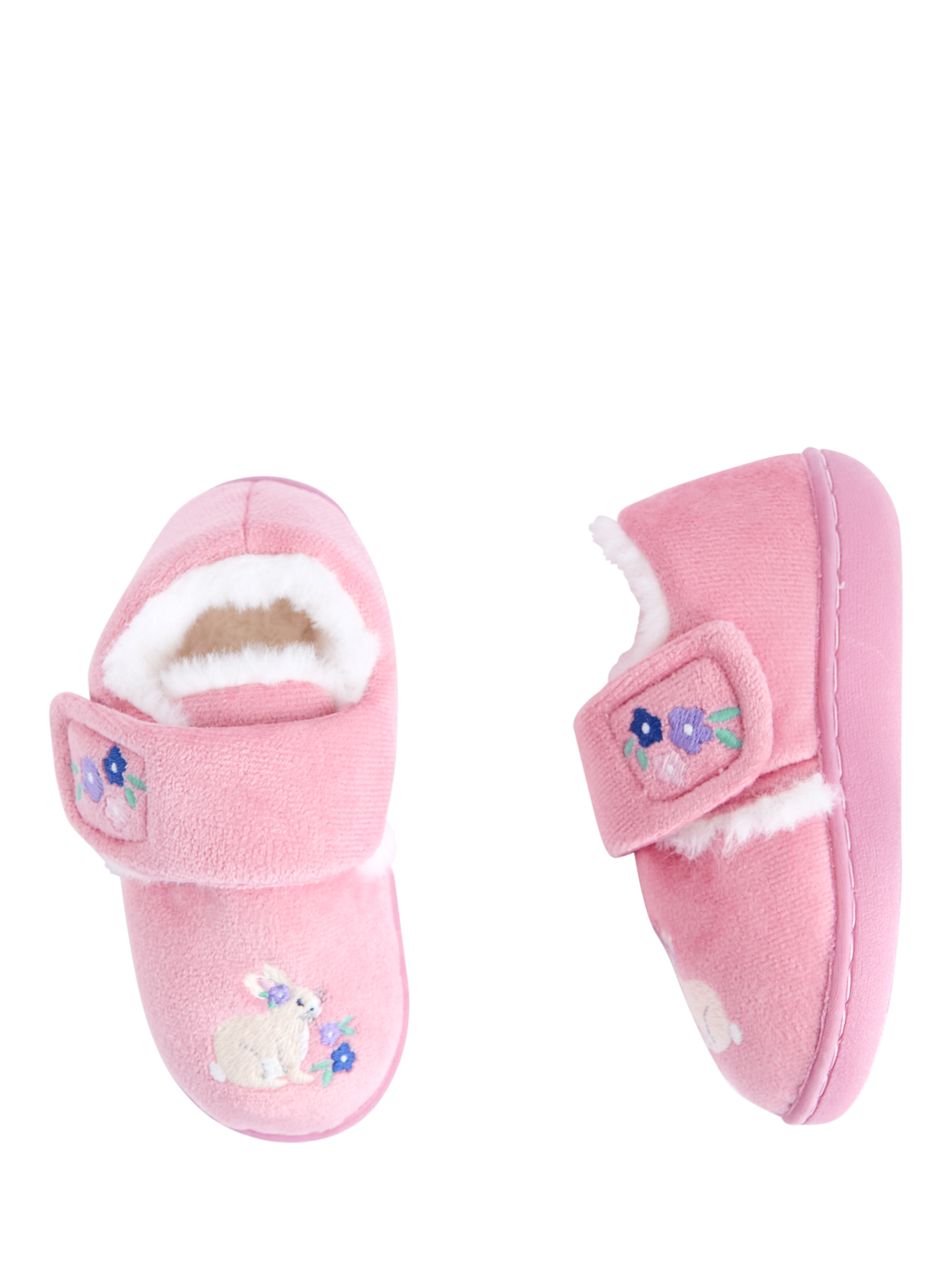 Product image 3 of 4, which shows Monsoon Kids' Bunny Slippers, Pink, EU21