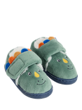 JoJo Maman Bébé Kids' Easy-On Dinosaur Slippers, Green/Multi