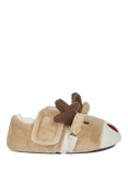 JoJo Maman Bébé Kids' Reindeer Easy-On Slipper Shoes, Mocha