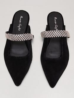 Phase Eight Velvet Mules, Black - view 2, Black