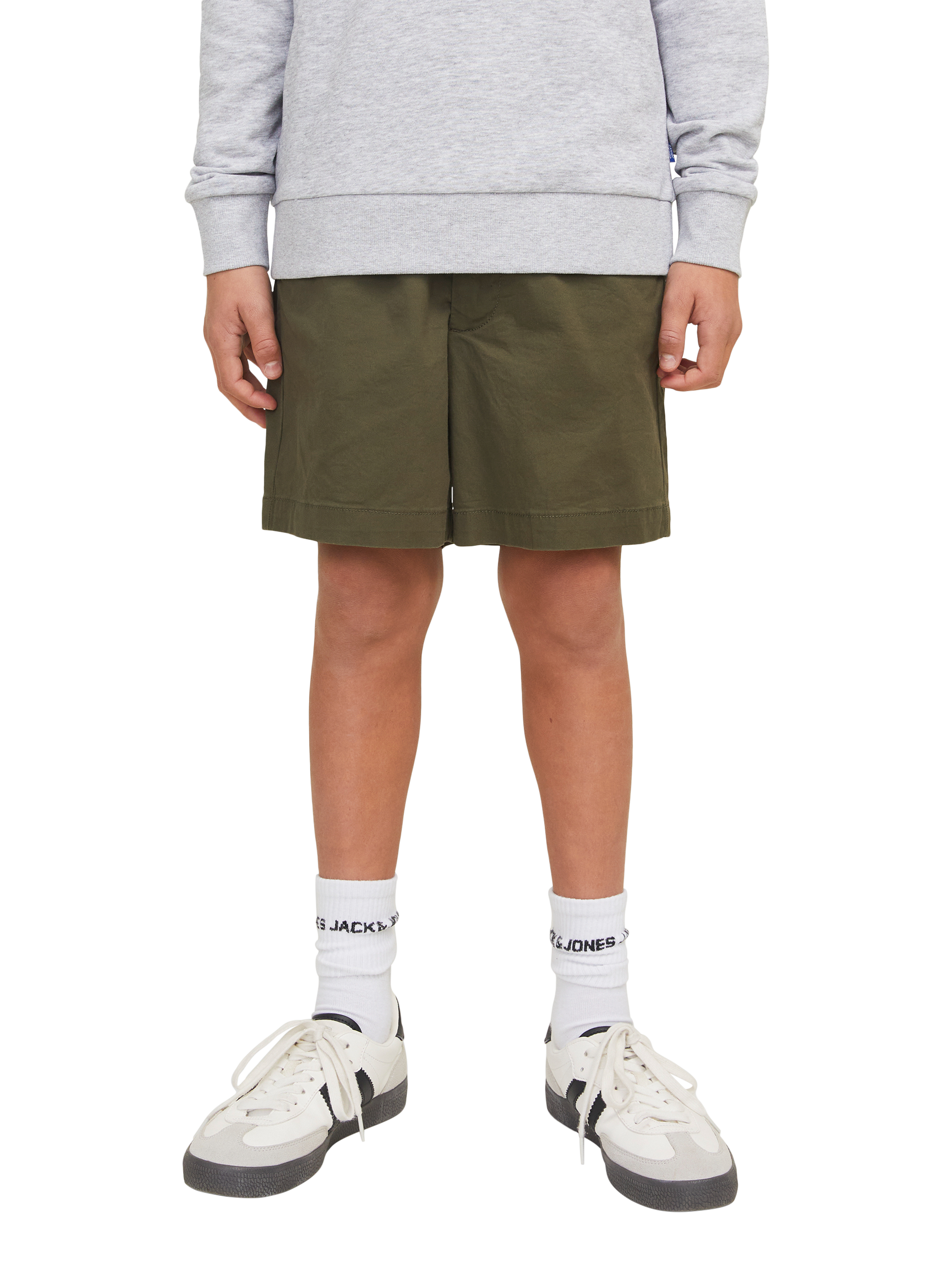 Product image 1 of 6, which shows Jack & Jones Kids' Jogger Shorts, Olive Night, 8 years