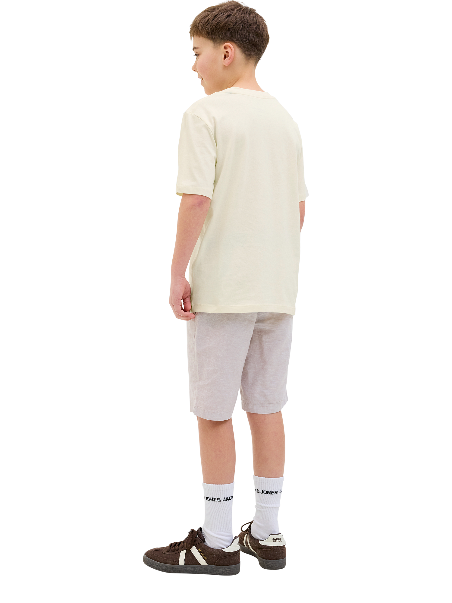 Product image 4 of 6, which shows Jack & Jones Kids' Cotton Logo T-Shirt, Antique White, 8 years