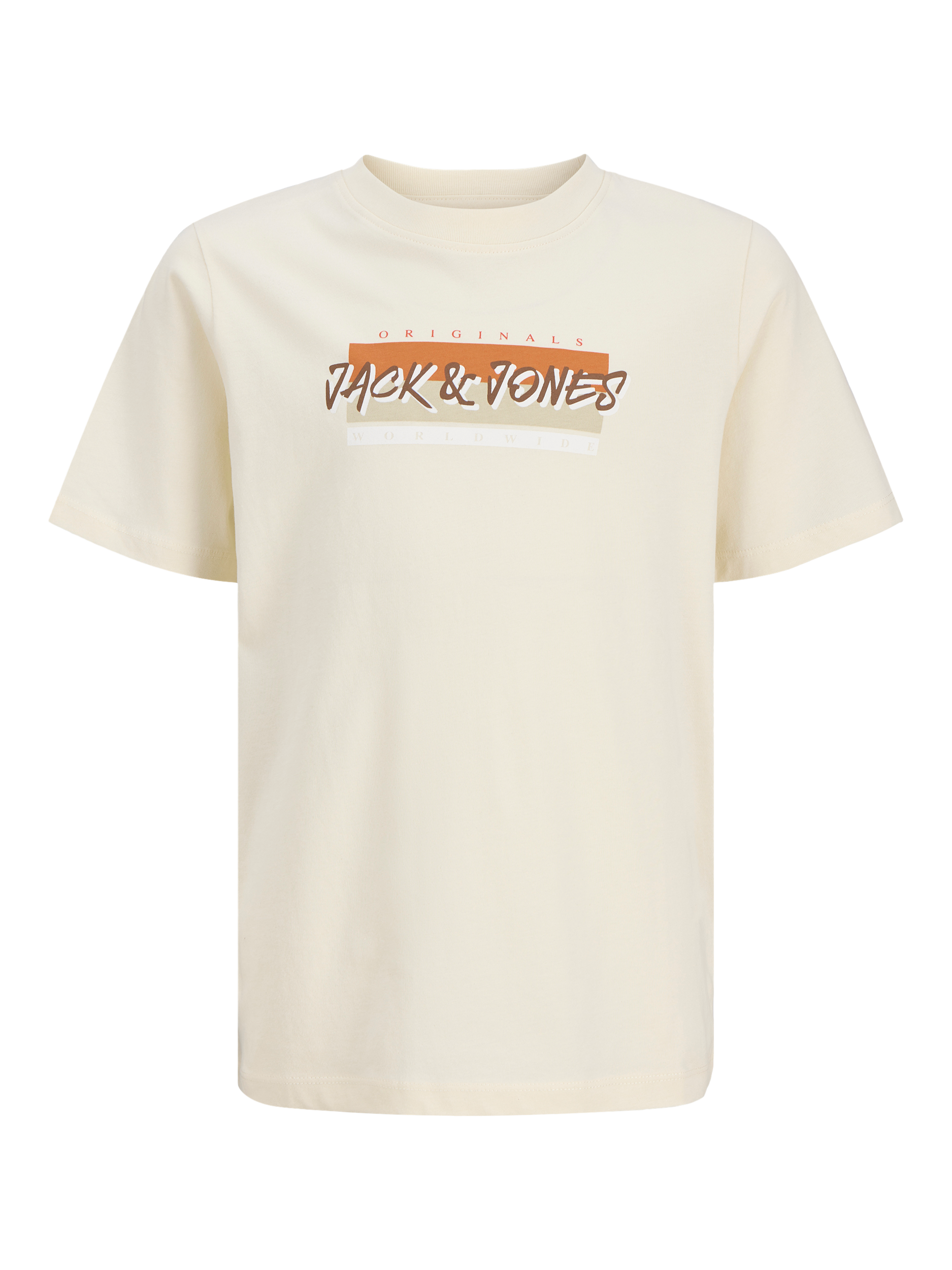 Product image 6 of 6, which shows Jack & Jones Kids' Cotton Logo T-Shirt, Antique White, 8 years