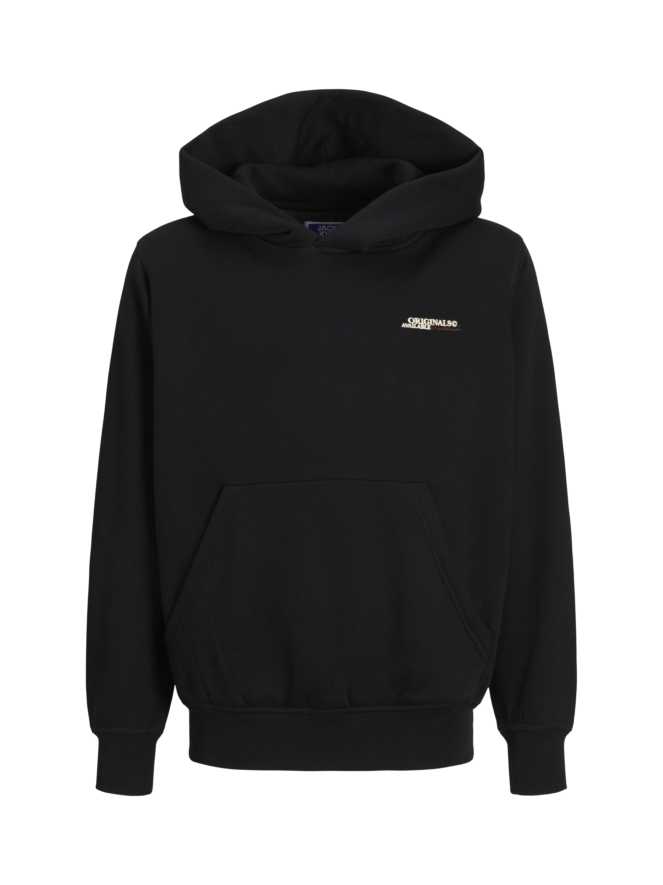 Product image 6 of 6, which shows Jack & Jones Kids' Brushed Cotton Blend Hoodie, Black/Multi, 8 years