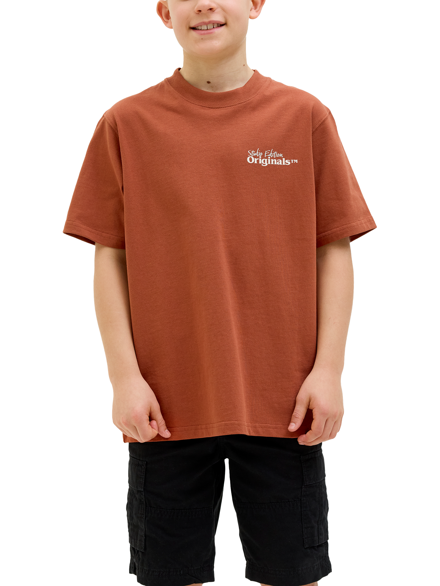 Product image 1 of 8, which shows Jack & Jones Kids' Element Back T-Shirt, Arabian Spice, 8 years