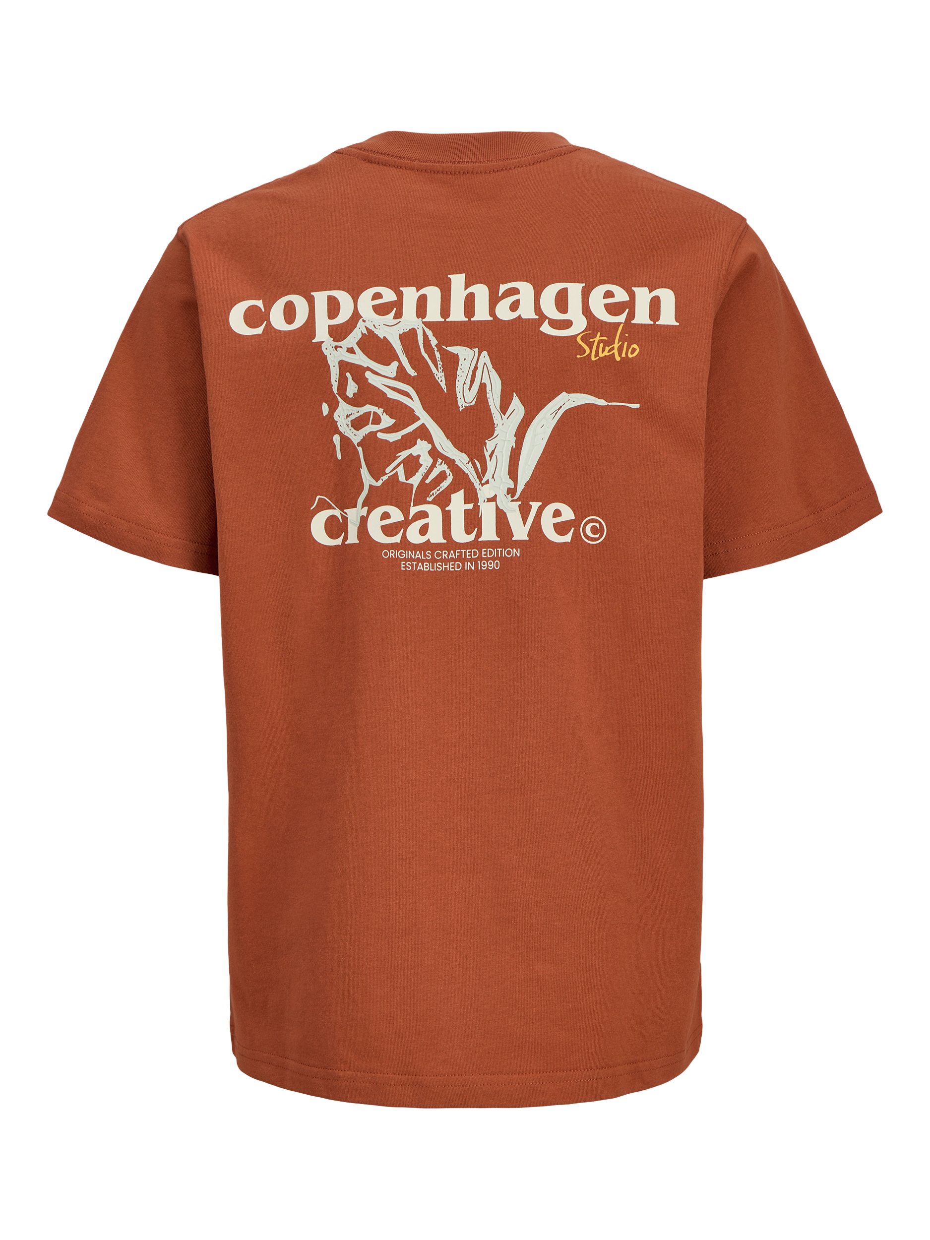 Product image 8 of 8, which shows Jack & Jones Kids' Element Back T-Shirt, Arabian Spice, 8 years