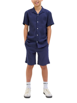 Jack & Jones Kids' Crinkle Jogger Shorts, Ocean Cavern - view 2, Ocean Cavern