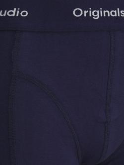 Jack & Jones Kids' Cotton Blend Solid Trunks, Pack of 3, Ocean/Black - view 2, Ocean/Black