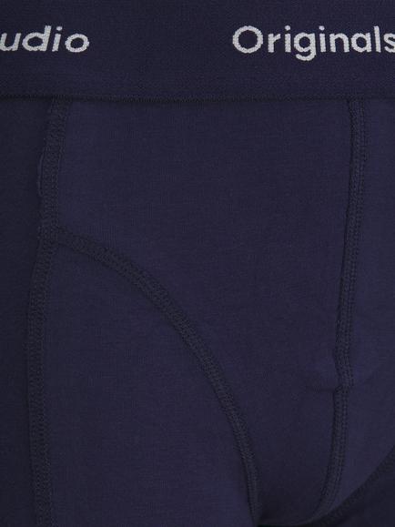 Jack & Jones Kids' Cotton Blend Solid Trunks, Pack of 3, Ocean/Black - view 2, Ocean/Black