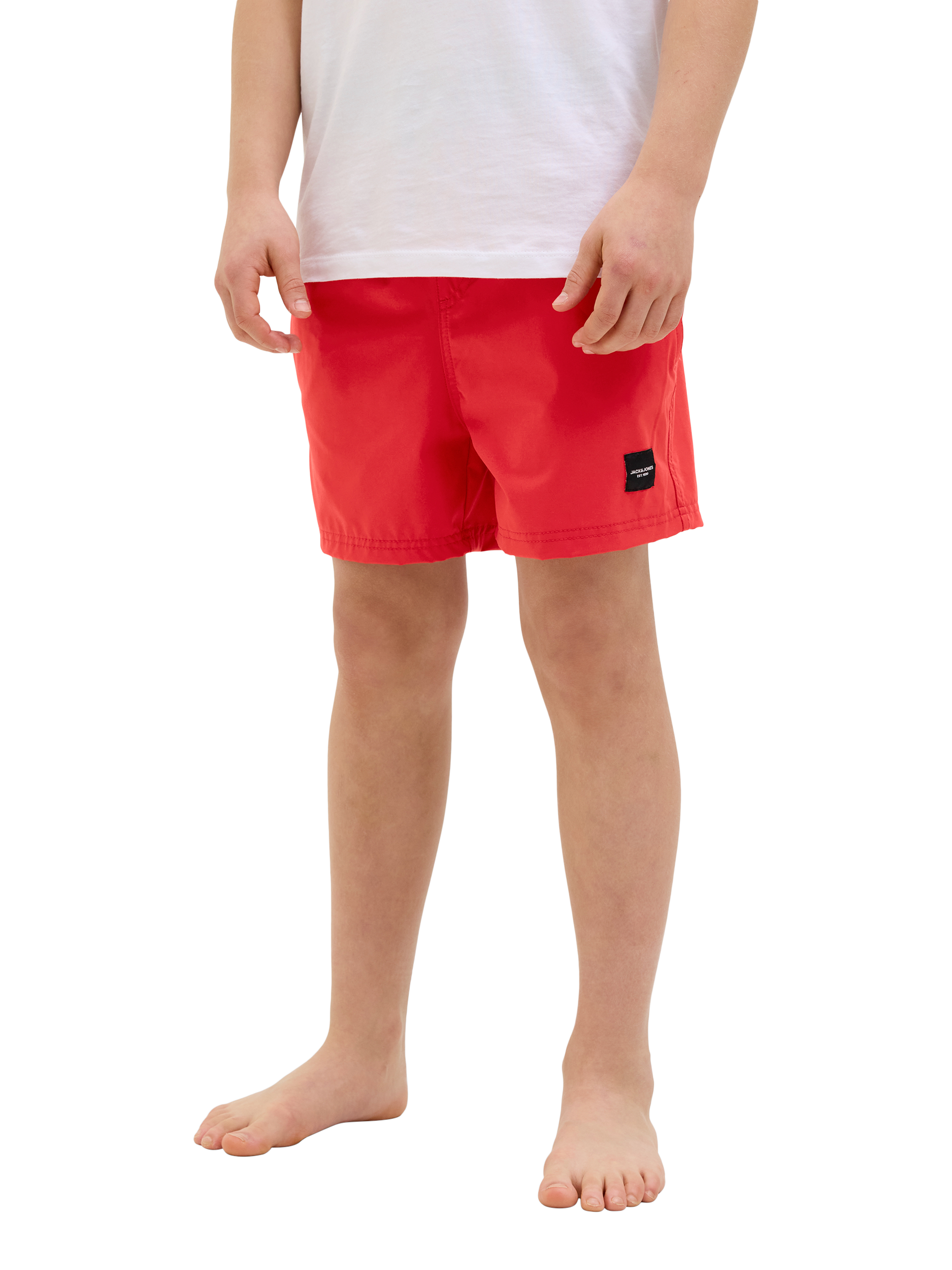 Product image 2 of 7, which shows Jack & Jones Kids' REgular Fit Swim Shorts, True Red, 8 years