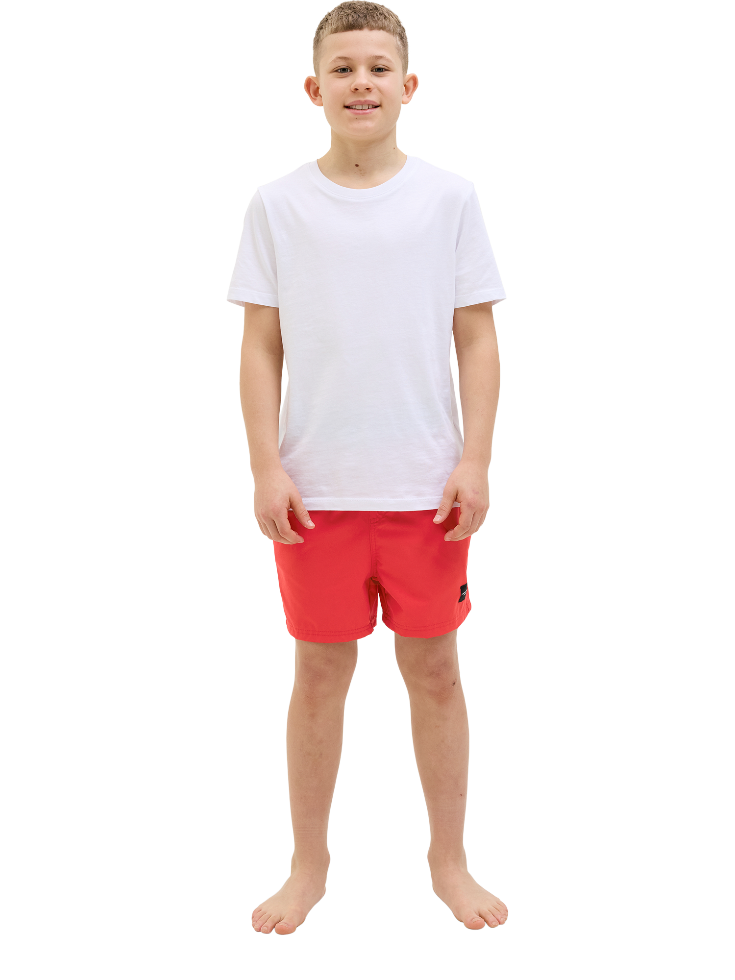 Product image 3 of 7, which shows Jack & Jones Kids' REgular Fit Swim Shorts, True Red, 8 years