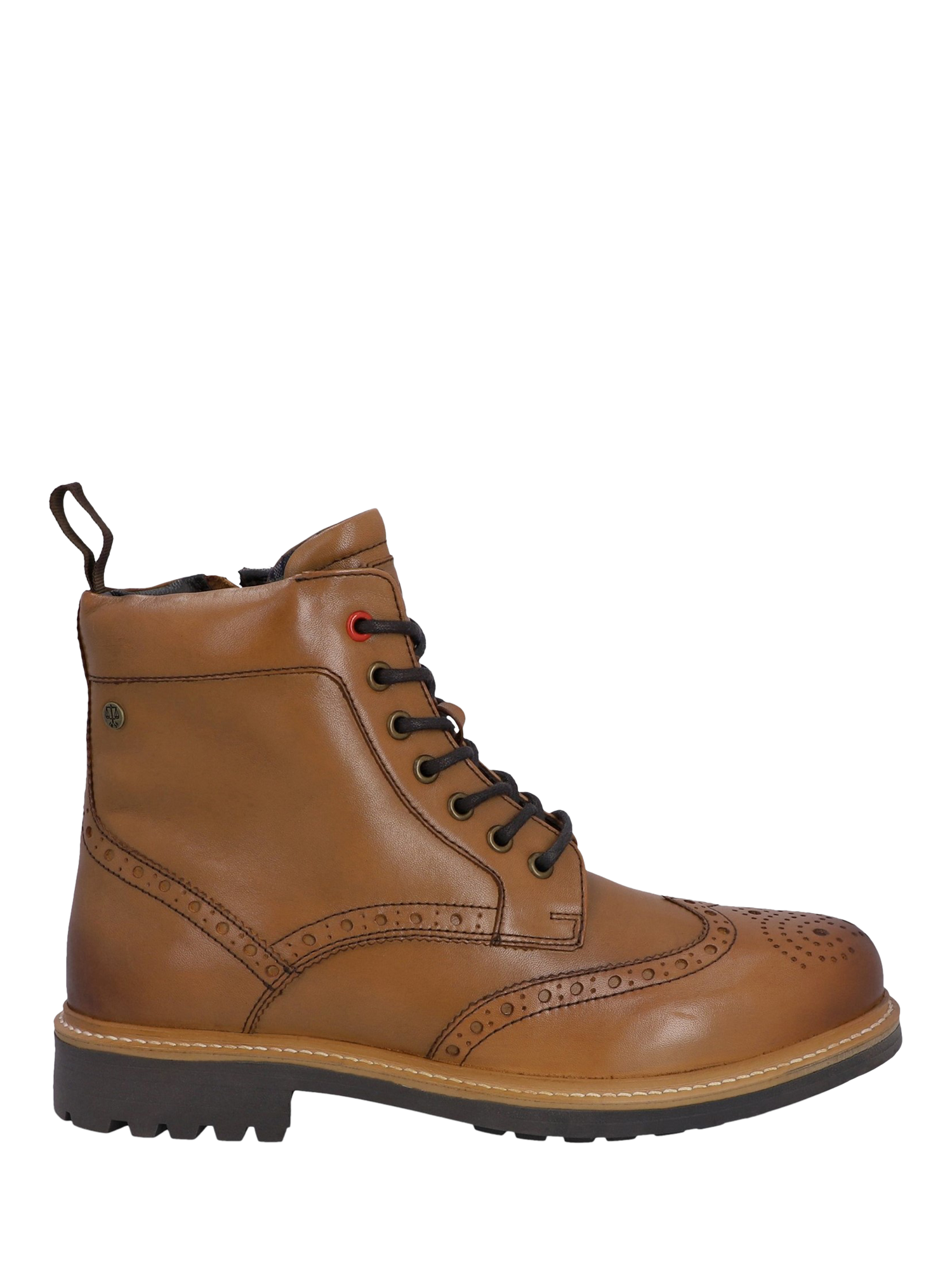 Product image 1 of 5, which shows Hunter Cawdor Leather Brogue Ankle Boots, Tan, 7