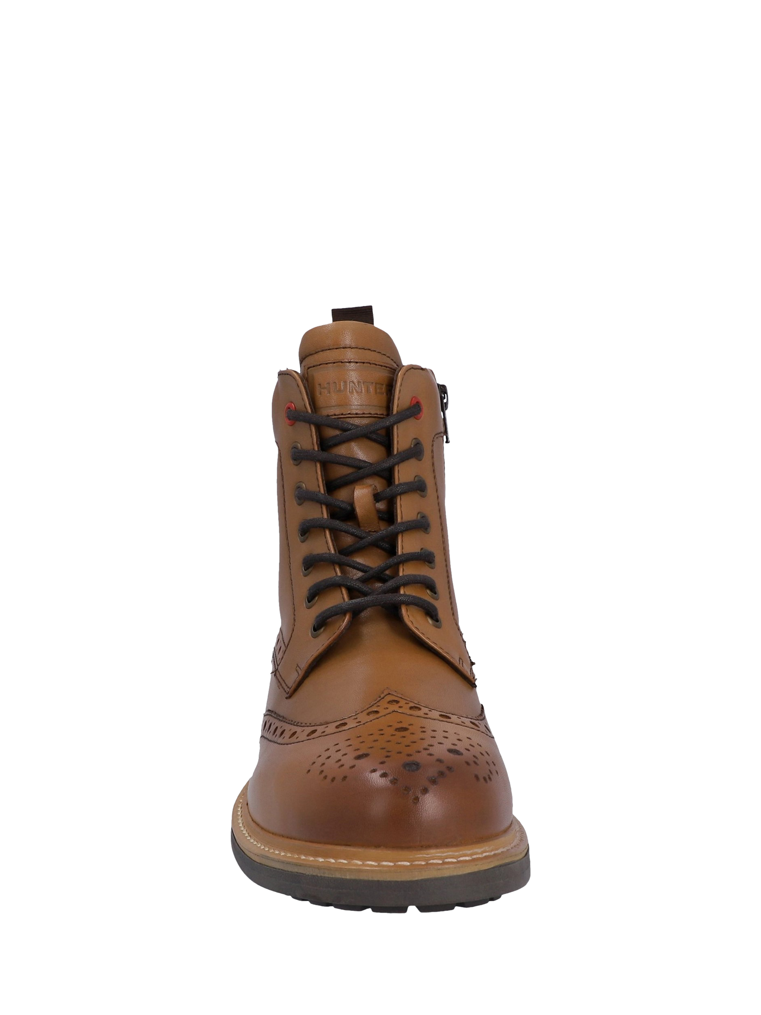Product image 4 of 5, which shows Hunter Cawdor Leather Brogue Ankle Boots, Tan, 7