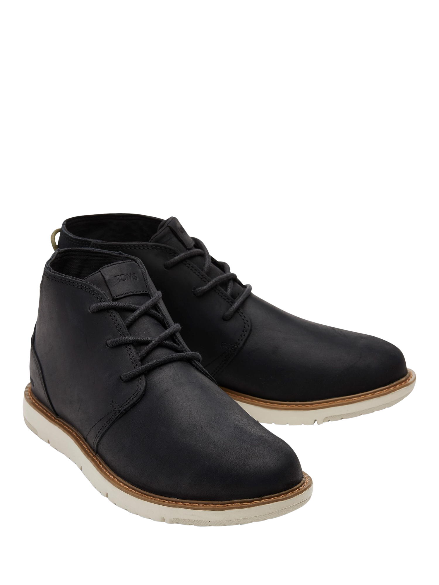 TOMS Navi Leather Chukka Boots Black