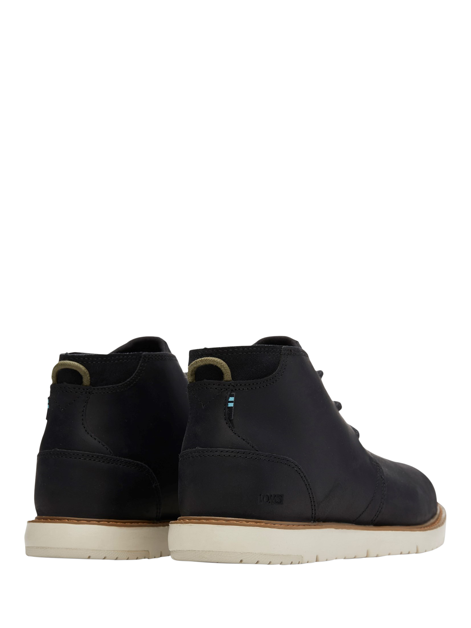Product image 3 of 5, which shows TOMS Navi Leather Chukka Boots, Black, 7