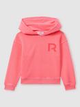 Reiss Kids' Kelly Logo Hoodie, Bright Pink