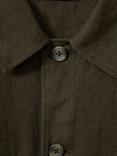 Reiss Viera Linen Shirt, Khaki