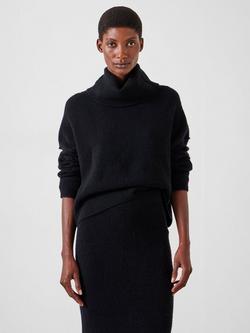 HUSH Meryll Crop Wool Blend Jumper, Black, Black