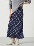 HUSH Simone Crepe Maxi Skirt, Navy