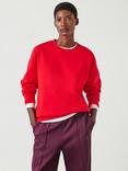 HUSH Quaden Oversized Sweatshirt, Bright Red