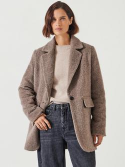 HUSH Jayde Italian Wool Blazer, Oatmeal Grey