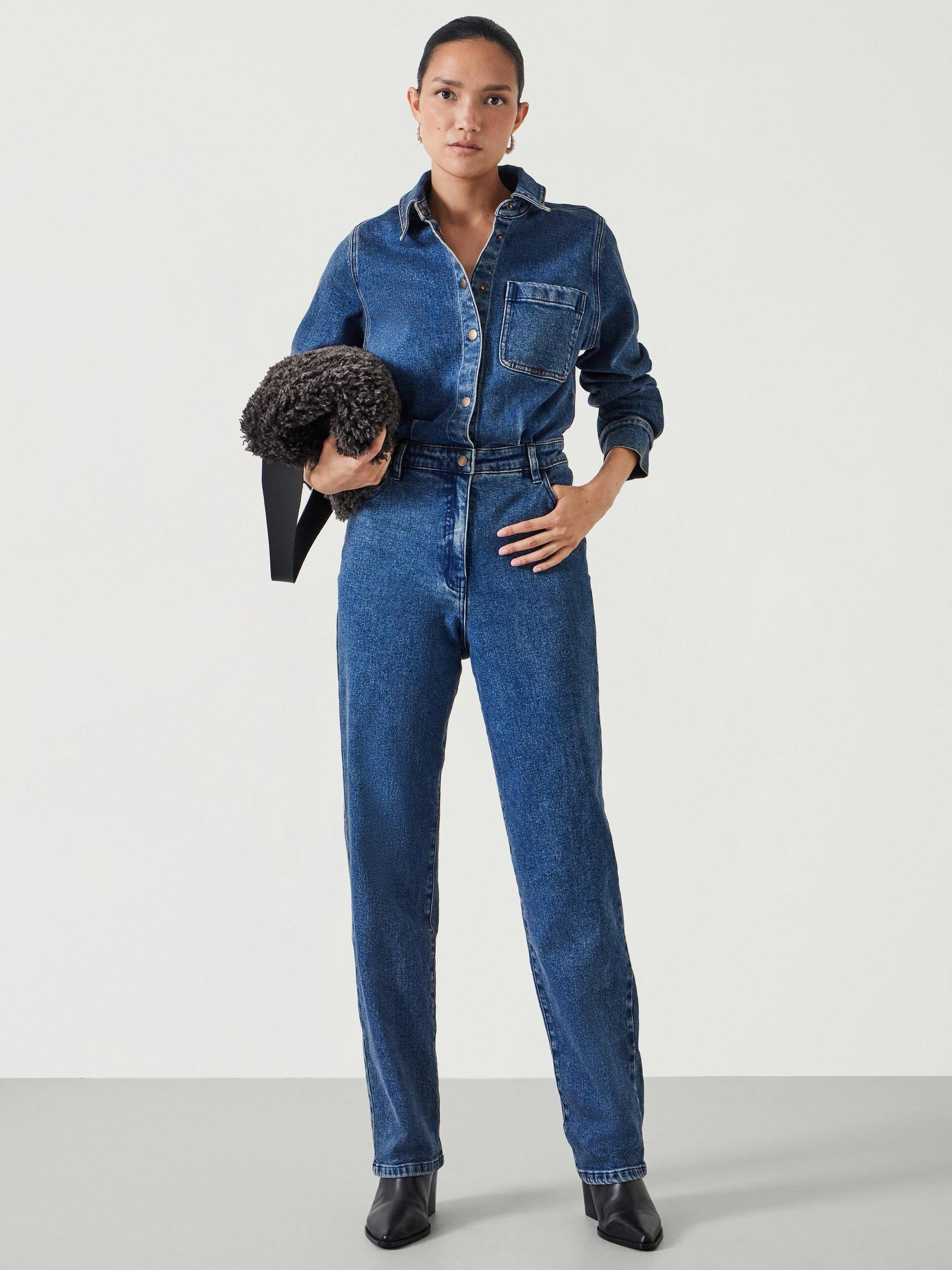 HUSH Agnes Denim Jumpsuit Blue