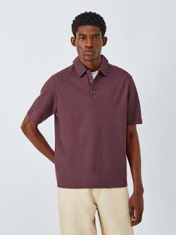 John Lewis Short Sleeve Supima Cotton Pique Polo Shirt, Catawba Grape