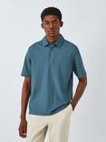 John Lewis Short Sleeve Supima Cotton Pique Polo Shirt, Catawba Grape, Stargazer