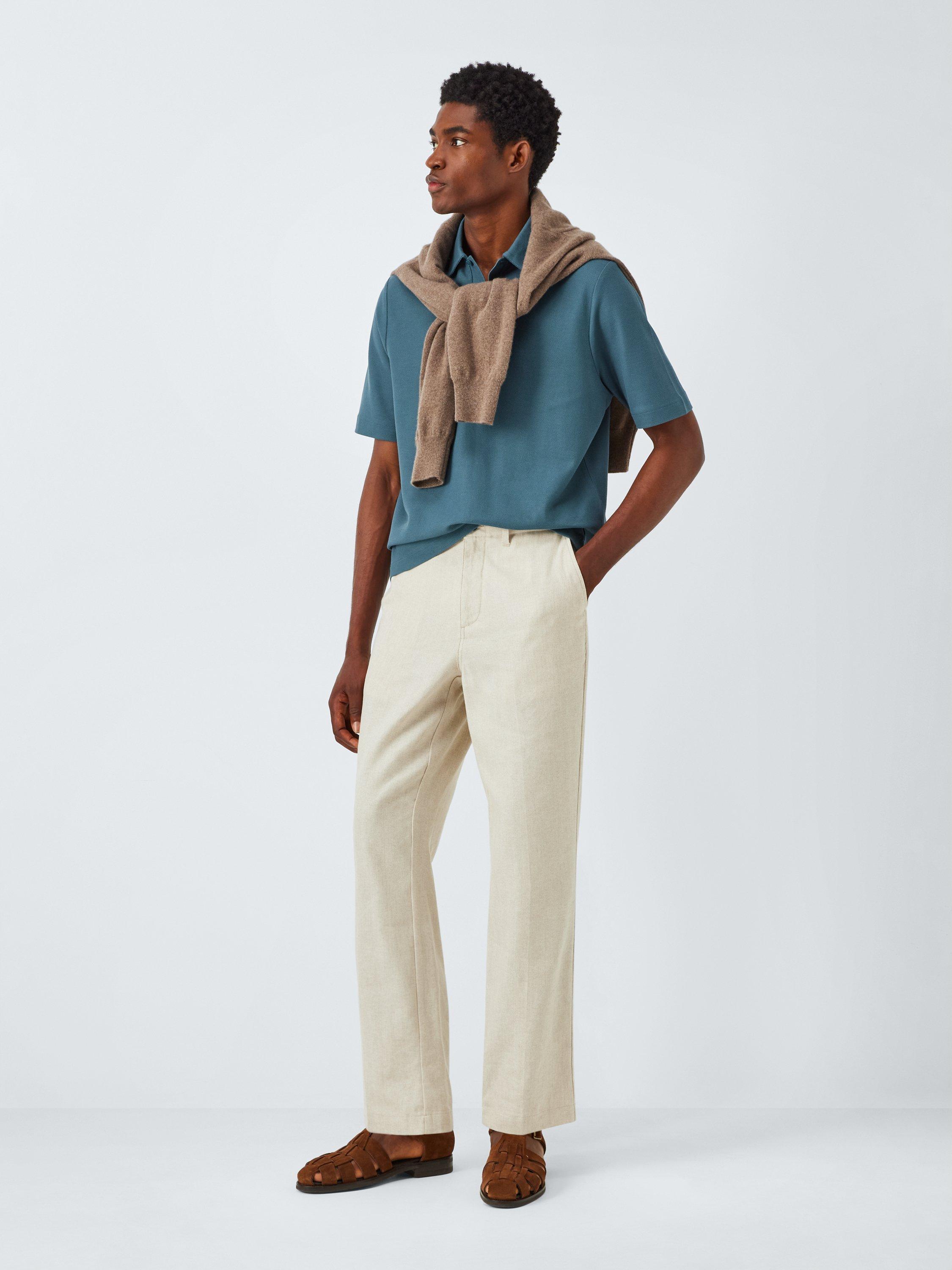 Product image 3 of 6, which shows John Lewis Short Sleeve Supima Cotton Pique Polo Shirt, Stargazer, S