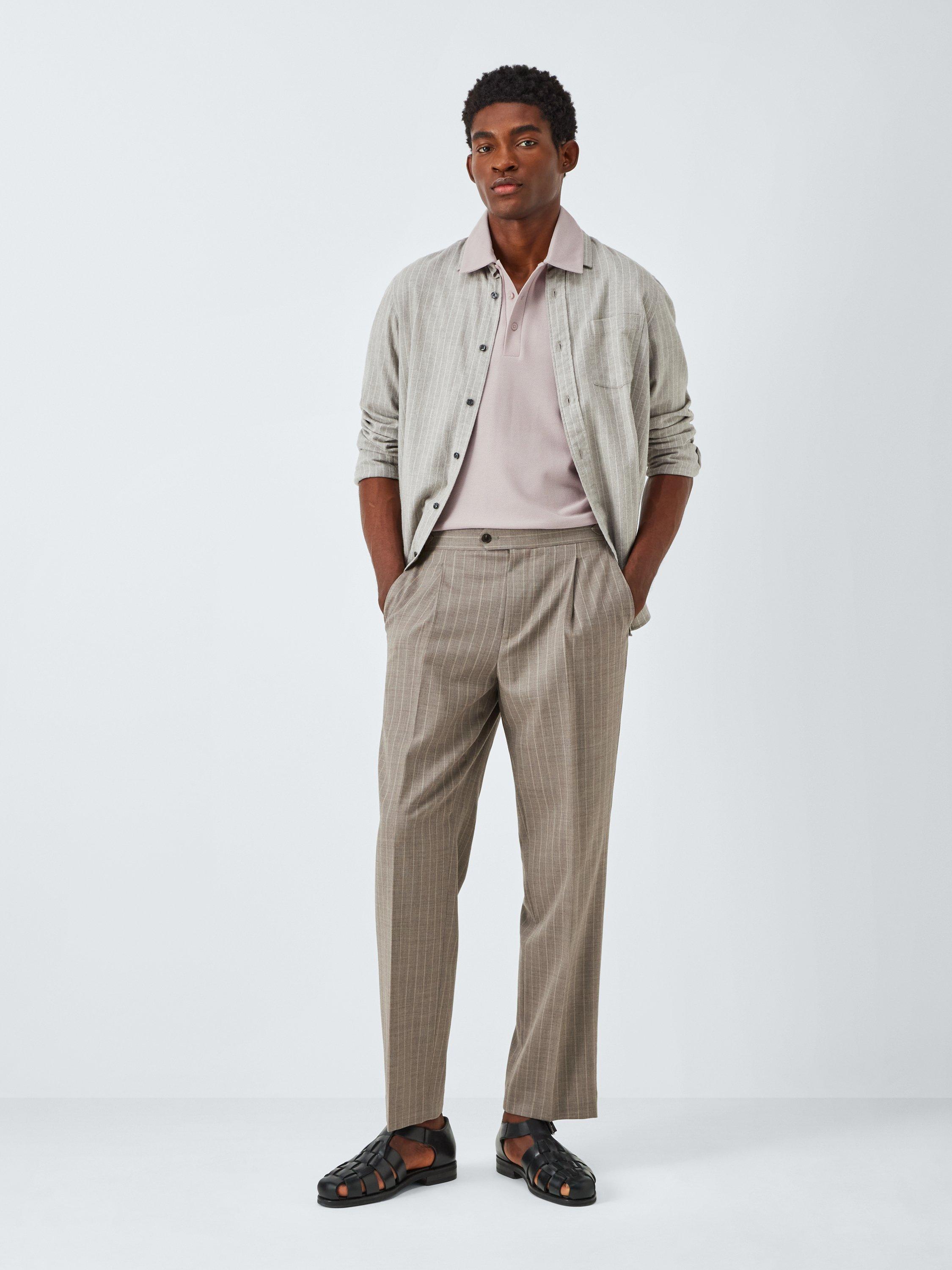 Product image 3 of 6, which shows John Lewis Short Sleeve Supima Cotton Pique Polo Shirt, Cloud Gray, S