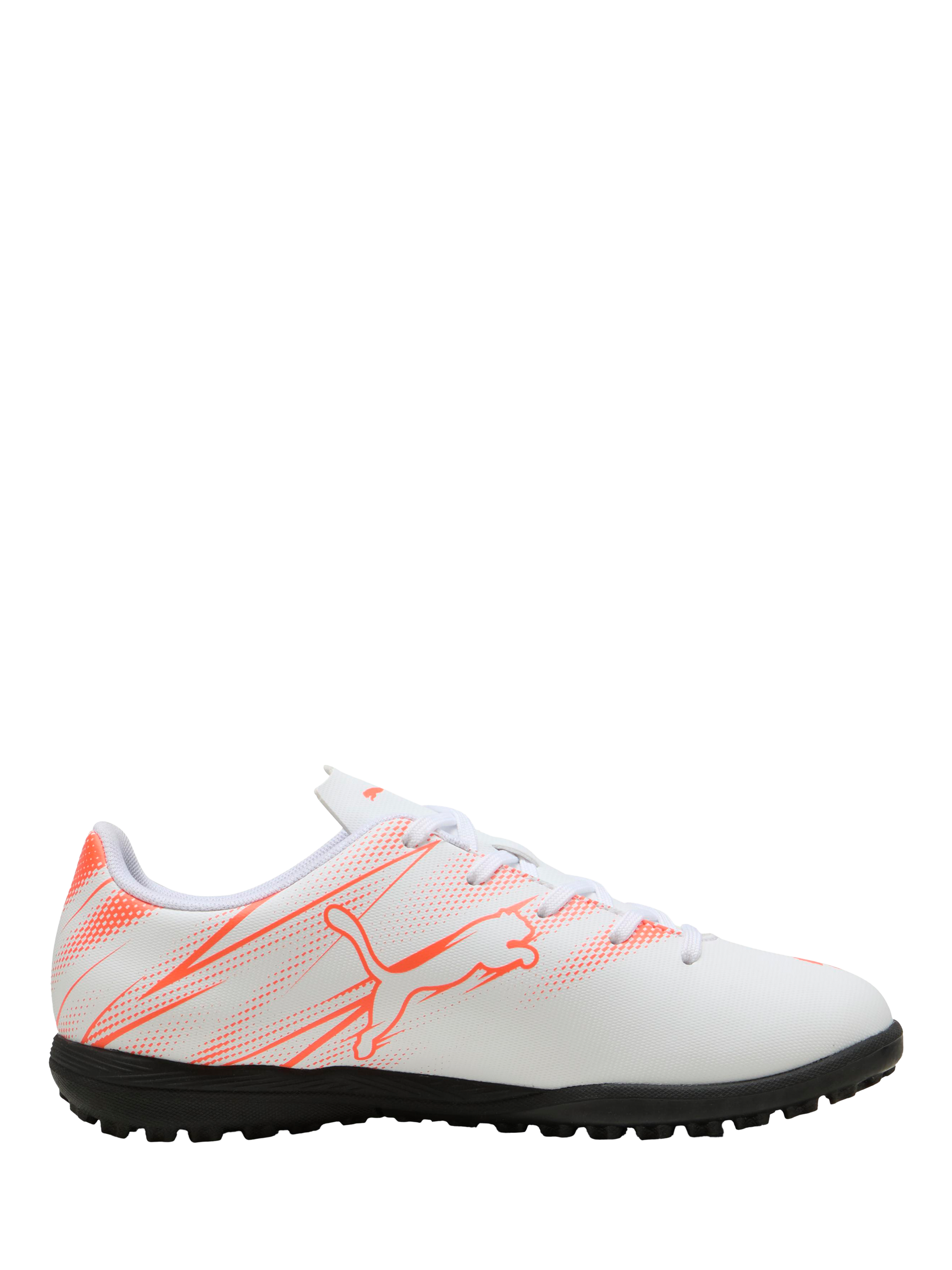 Product image 1 of 6, which shows PUMA Kids' Attacanto Turf Training Football Boots, White/Red, 10 Jnr