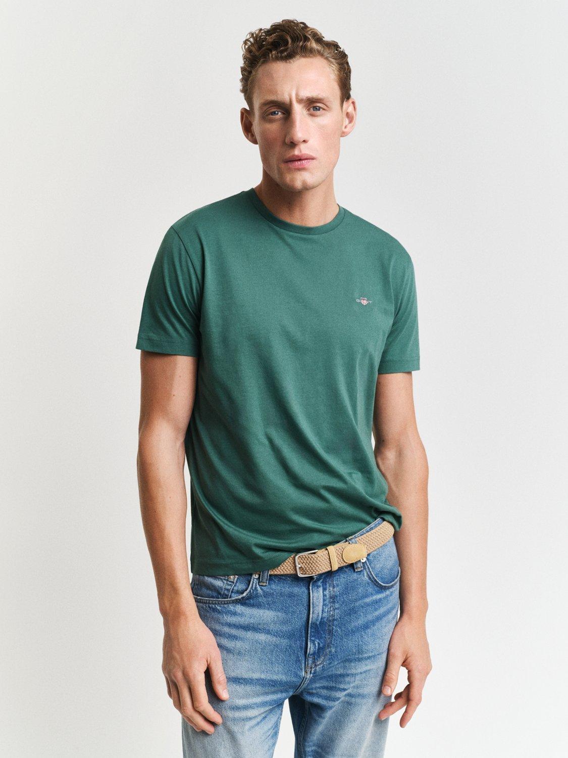 GANT Regular Shield T-Shirt, Woody Green