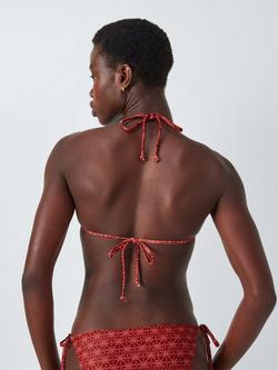 John Lewis Miami Beach Triangle Bikini Top, Red/Pink - view 2, Red/Pink