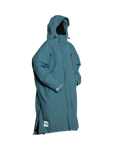 Red Unisex EVO Pro Waterproof Changing Robe, Deep Teal