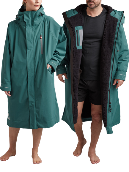 Red Unisex EVO Pro Waterproof Changing Robe - view 2, Deep Teal