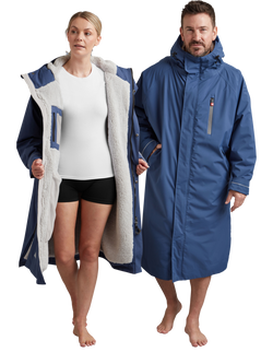 Red Unisex EVO Pro Waterproof Changing Robe - view 2, Admiral Blue