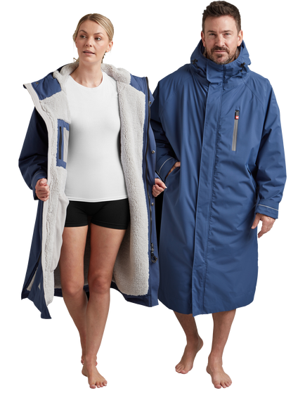 Red Unisex EVO Pro Waterproof Changing Robe - view 2, Admiral Blue