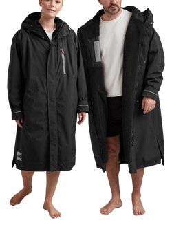 Red Unisex EVO Pro Waterproof Changing Robe - view 2, Stealth Black
