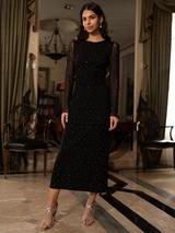 【Phase Eight】UK発 Misha ビーズ テープワーク シマー ドレス 009048299