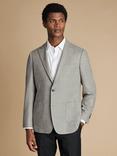 Charles Tyrwhitt Silk Slimfit Jacket, Silver Wool