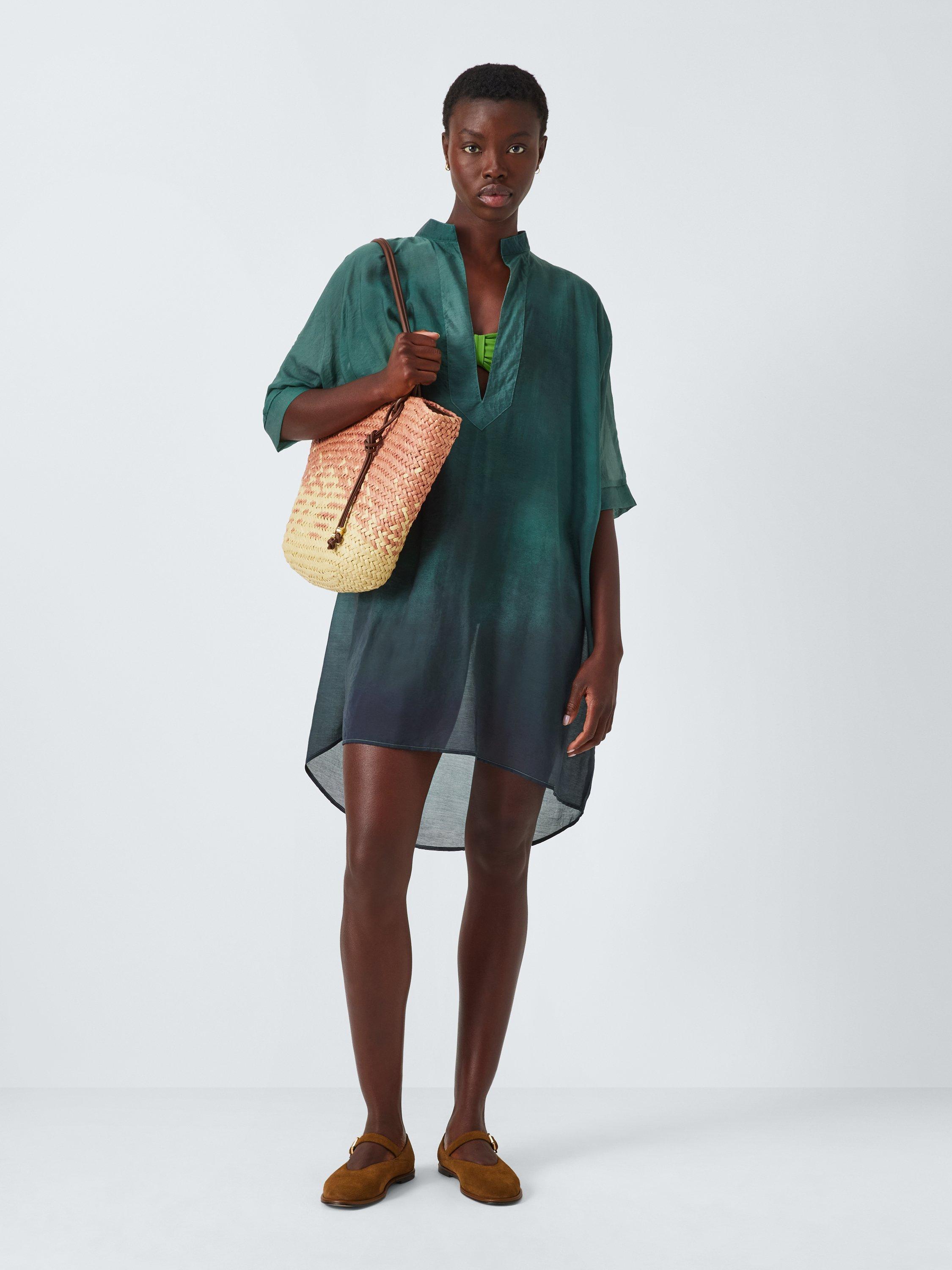 Product image 3 of 6, which shows John Lewis Ombre Beach Shirt, Green, S-M
