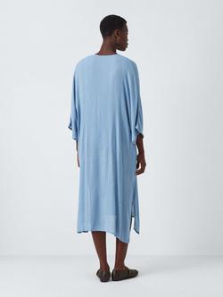 John Lewis Crinkle Kaftan containing LENZING™ ECOVERO™ Viscose - view 2, Blue