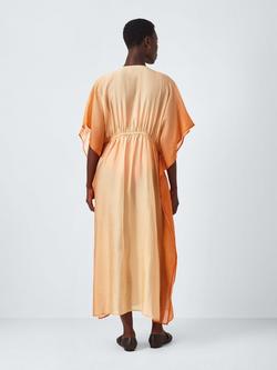 John Lewis Ombre Maxi Kaftan containing TENCEL™ Lyocell and LENZING™ ECOVERO™ Viscose - view 2, Orange