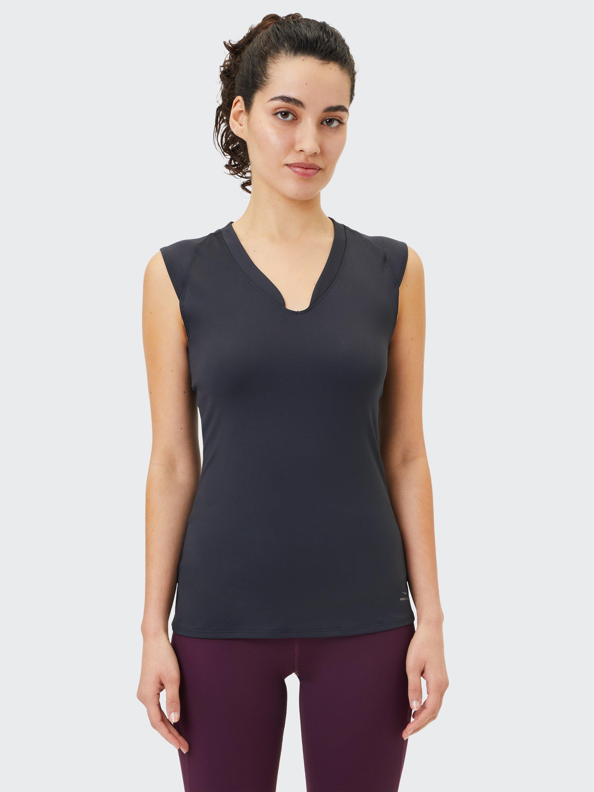 Product image 1 of 7, which shows Venice Beach Eleam V-Neck Sports T-Shirt, Graphit, S