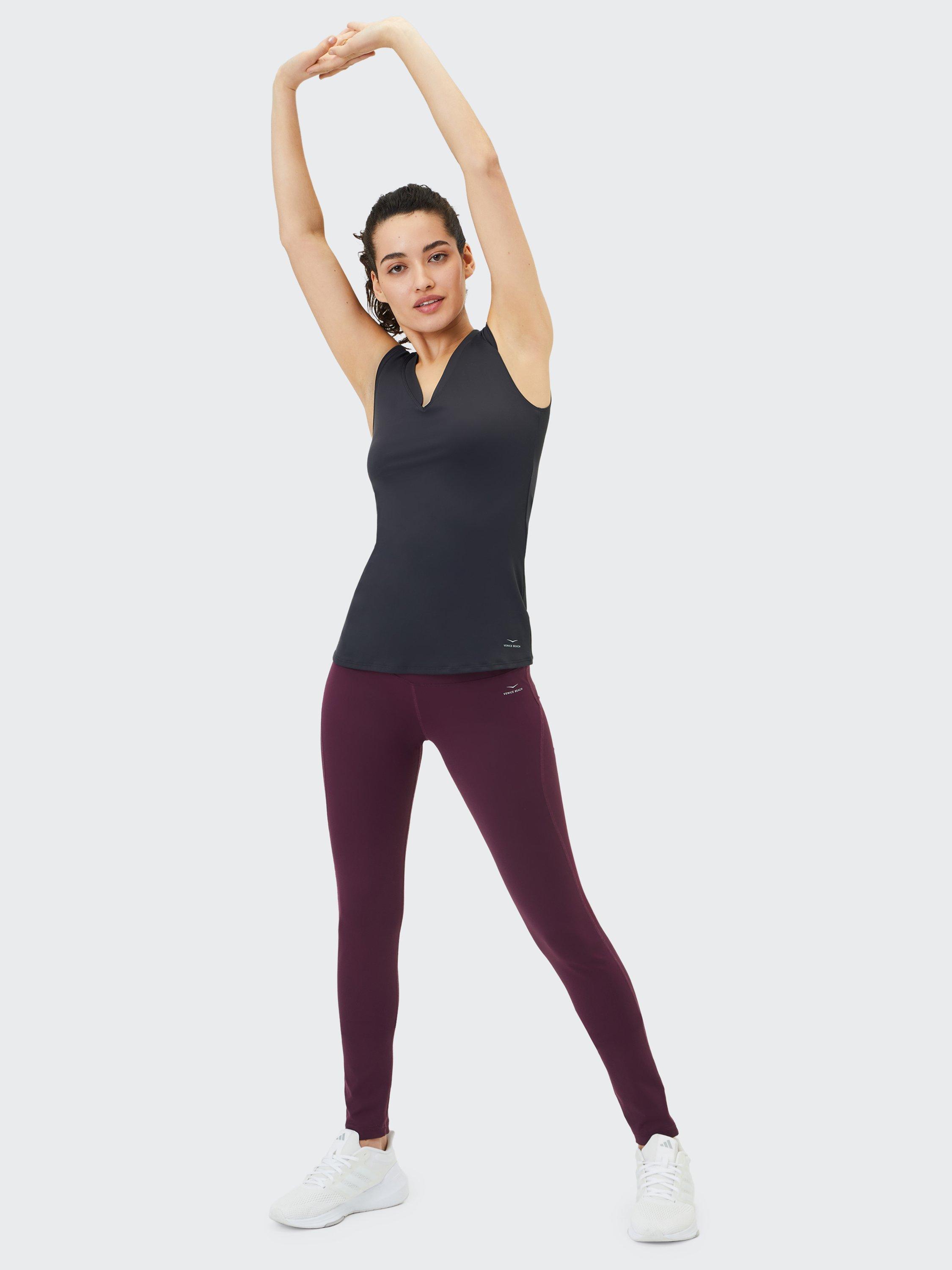 Product image 3 of 7, which shows Venice Beach Eleam V-Neck Sports T-Shirt, Graphit, S